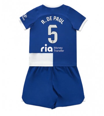 Atletico Madrid Rodrigo De Paul #5 Replica Away Stadium Kit for Kids 2023-24 Short Sleeve (+ pants)